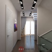 холл интерьер хай-тек в коттедже